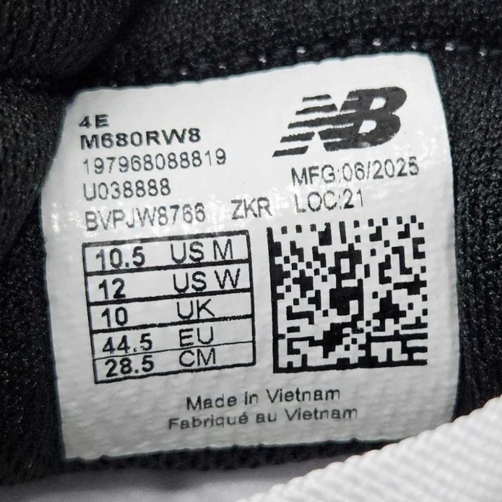 New Balance Fresh Foam 680 V8 Running Shoe M680RW8 White Mens Sz 10.5 XWide - Picture 8 of 10